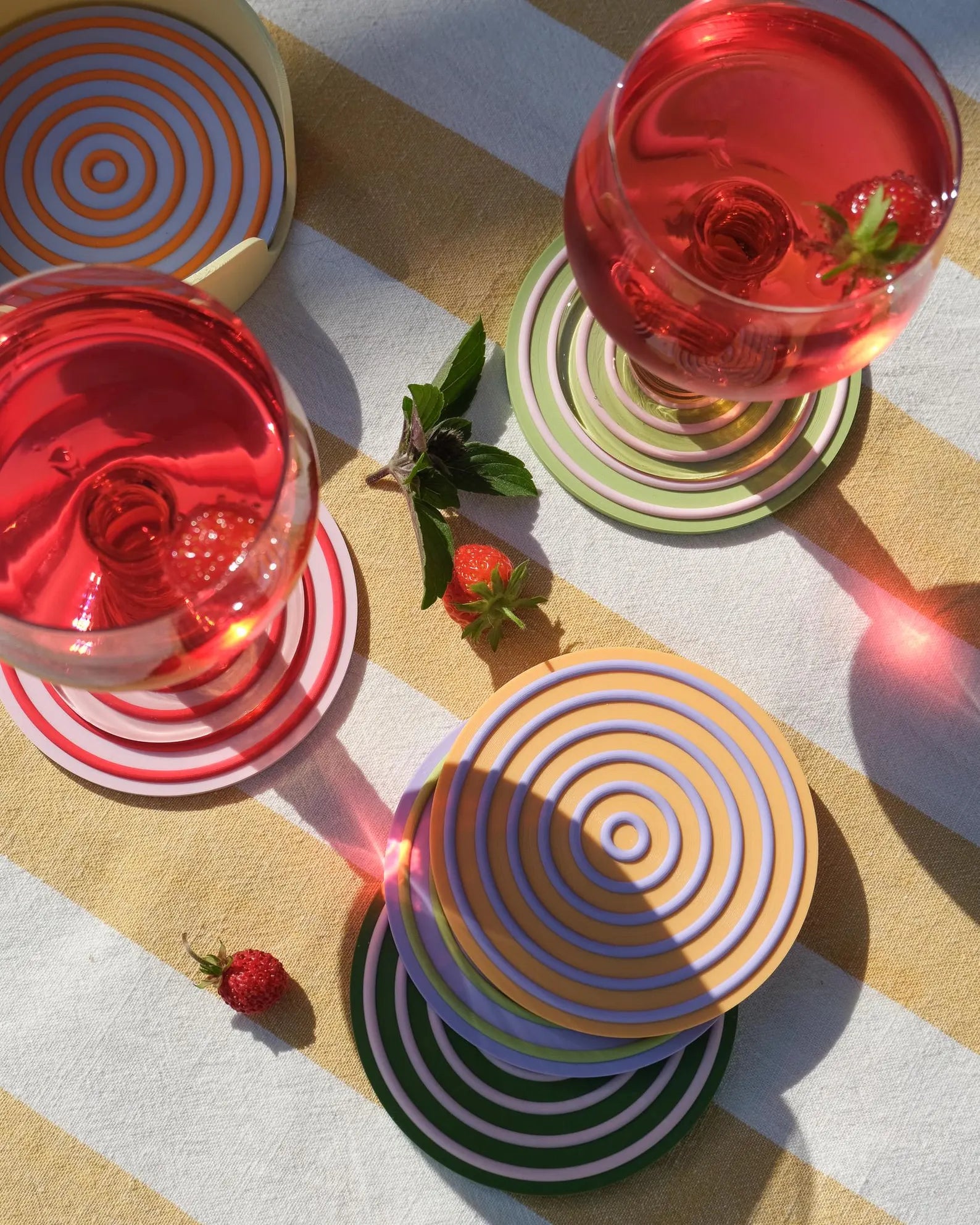 Set of 6 Colorblocking Coasters