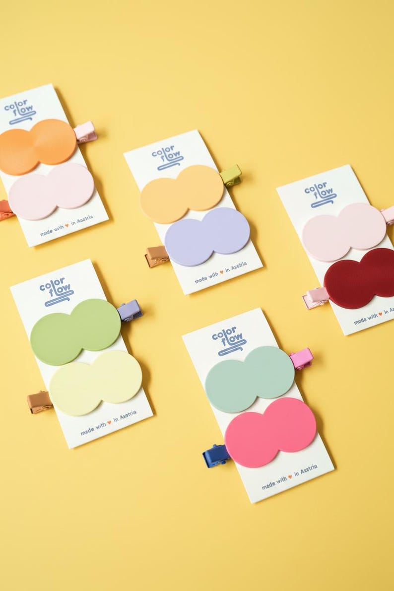 DOTS hair clips set - all 5 colormatch sets