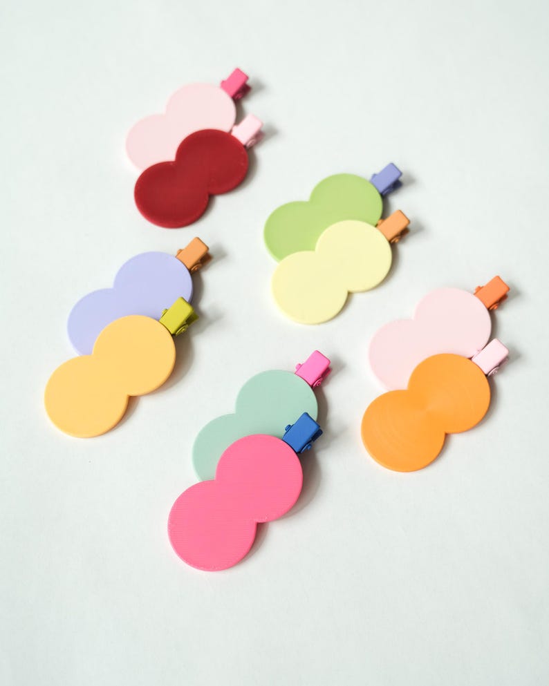 DOTS hair clips styled