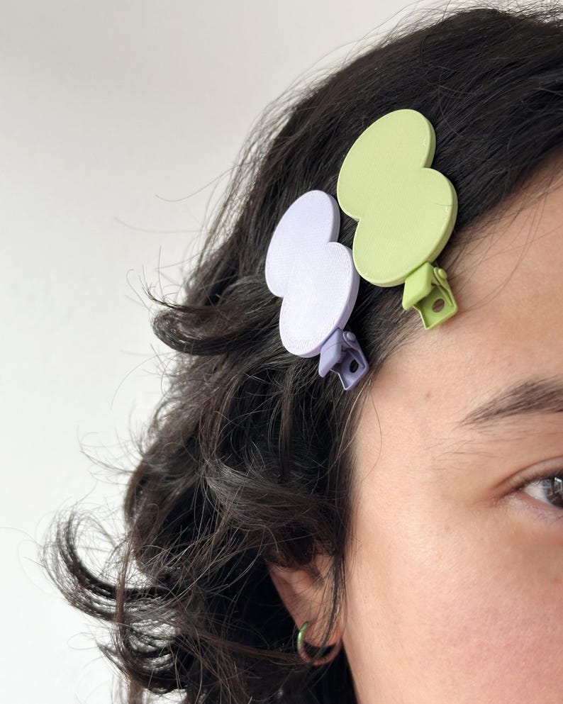 DOTS clips worn in hair