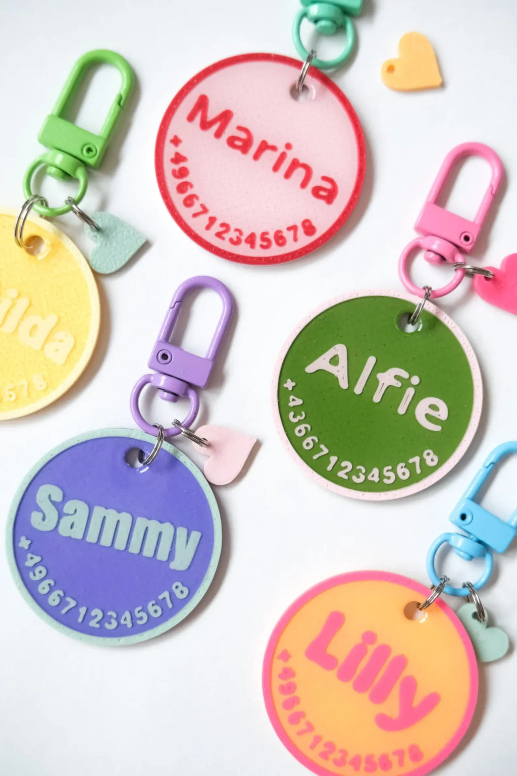 Pet ID Tag color variations overview